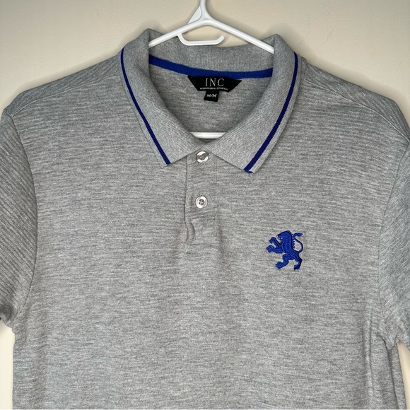 INC Men’s Grey Short Sleeves Polo Shirt Medium - Picture 4 of 10